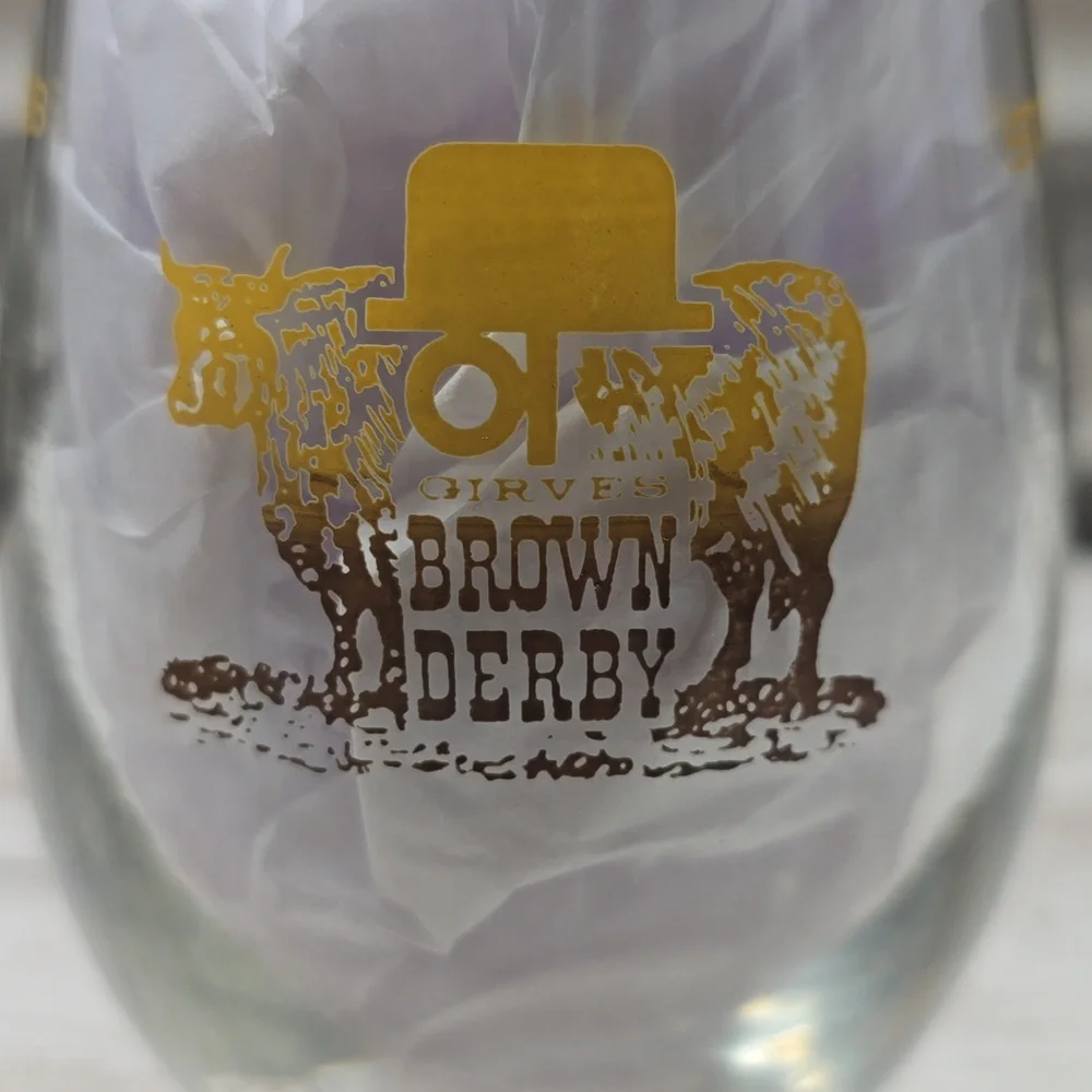 Vintage Girves Brown Derby Stem Cocktail Glass – Rare – Excellent Condition